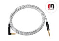 Kabel Gitarowy Red's Music GCF1230BW FOP (jack-jack kątowy) 3m