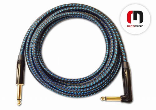 Kabel Gitarowy Red's Music GCF1230BB FOP (Jack-Jack Kątowy) 3 metry
