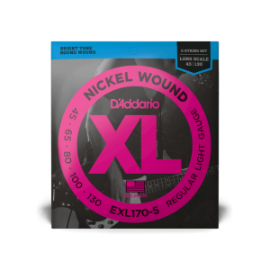 D'Addario EXL 170-5, XL Nickel (Struny do gitary basowej pięciostrunowej  45-130)