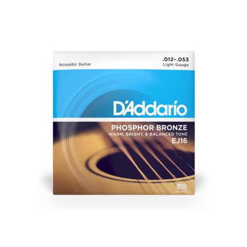 D'Addario EJ16 Phosphor Bronze 12-53 (Struny do gitary akustycznej)
