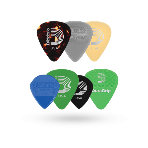 D'Addario Variety Picks 7-Pack - Zestaw kostek gitarowych (Medium)