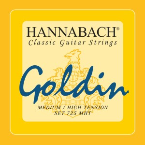 Hannabach  Seria 725 Medium/High Tension Goldin (Struny do gitary klasycznej, średni/mocny naciąg)