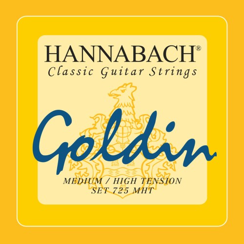 Hannabach  Seria 725 Medium/High Tension Goldin (Struny do gitary klasycznej, średni/mocny naciąg)
