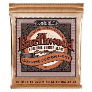Ernie Ball 2153 Earthwood Phosphor Bronze (9-46) struny do gitary akustycznej, 12-strunowej