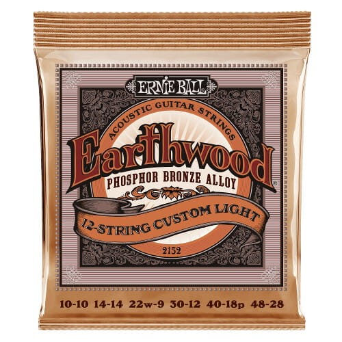 Ernie Ball 2153 Earthwood Phosphor Bronze (9-46) struny do gitary akustycznej, 12-strunowej