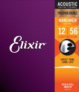 Elixir Nanoweb 12-56 Light/Medium (Phosphor Bronze 16077)