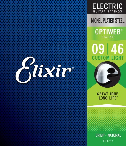 Elixir Optiweb 09-46 Custom Light (19027), (struny do gitary elektrycznej)