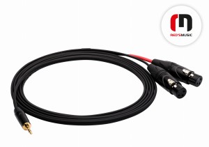 Kabel Red's Music Jack Stereo 3.5 - 2x XLR F (5m)