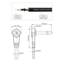Kabel instrumentalny Wtyk Kątowy Jack 6.3mm 50cm Roxtone