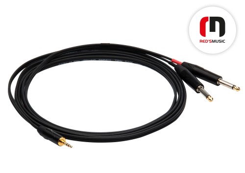 Kabel Red's Music Jack Stereo 3.5 - 2x Jack Mono 6.3 (5m)