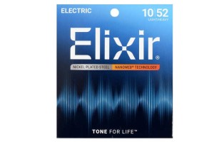 Elixir 12077 Nickel Plated Steel Light/Heavy (10-52) NANOWEB – struny do gitary elektrycznej
