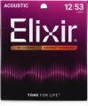 Elixir 11052 80/20 Bronze Light (12-53) NANOWEB – struny do gitary akustycznej