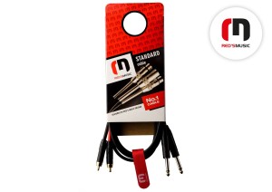 Red's Music AU1410BX – Profesjonalny kabel audio 2x Jack 6,3 mm Mono / 2x RCA – 1 m