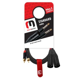 Red's Music AU5450BX – Profesjonalny kabel audio 2x XLR Męski / 2x RCA (Cinch) – 5 m