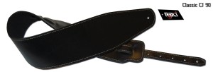 Skórzany pas gitarowy RALI CJ-90 (czarny)