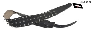 Skórzany Pas gitarowy z kolcami - Rali Metal 09-04 (czarny)