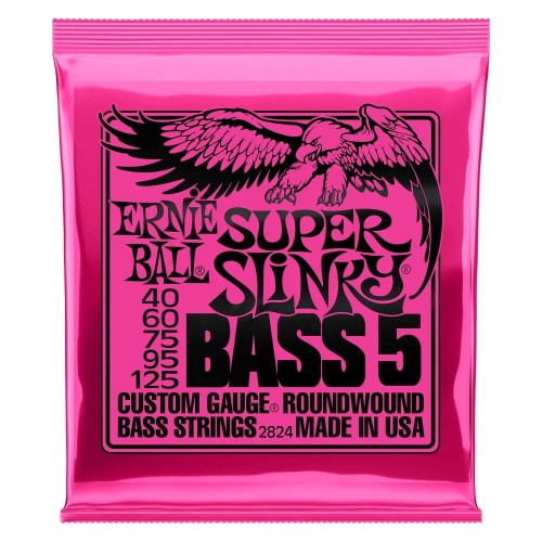 ERNIE BALL 2824 Super Slinky (40-125) (Struny do gitary basowej 5-strunowej)